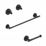 Klass WSBC 256890A Bathroom Hardware Set in Brushed Gold