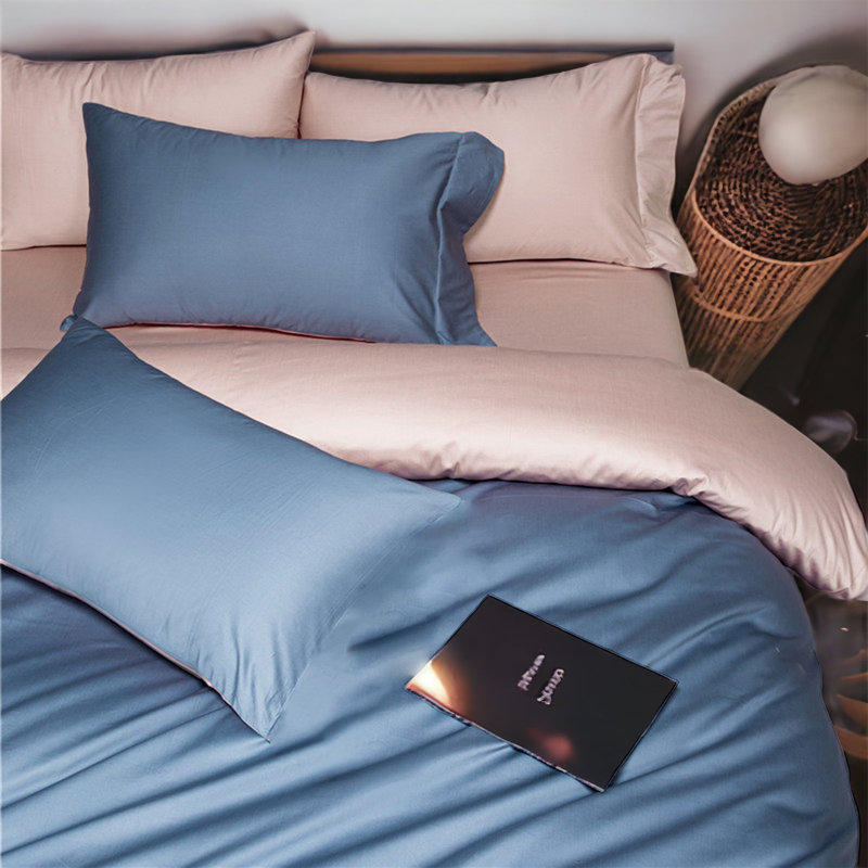 Egyptian-Quality Cotton Floral Duvet Cover, Blue/Pink
