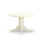 0ADFF34AD6F044BF8662FED46EFE11D1 Ensemble de table de cuisine 5 pièces composé d'une table de salle à manger ronde avec piédestal et 4 chaises rembourrées, lin blanc-1736322498
