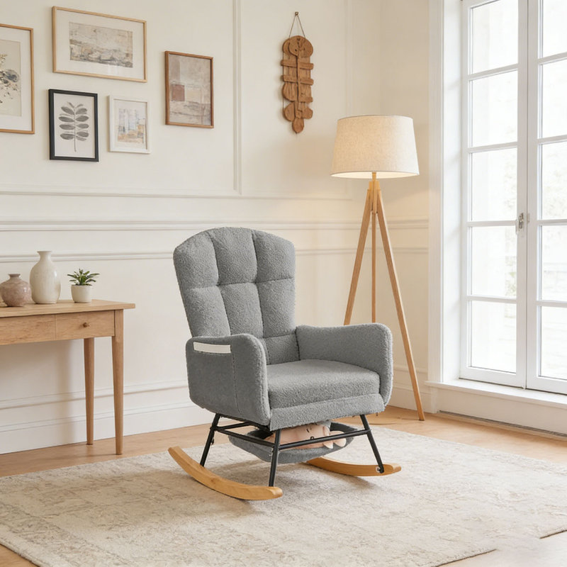 Fauteuil à bascule Teddy, Gris