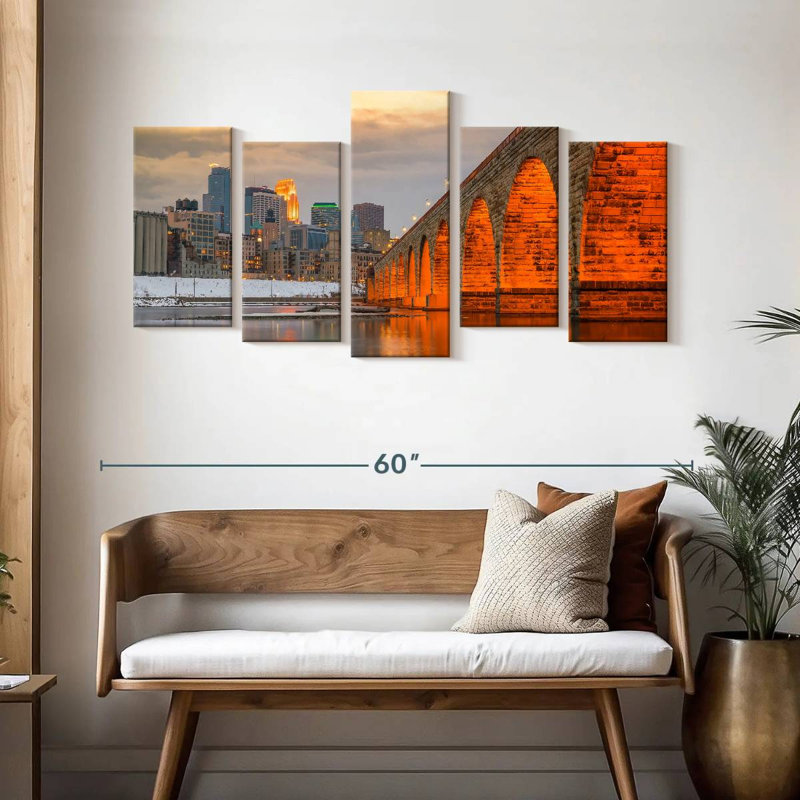 Senne Minneapolis Stone Arch Bridge, 27" H x 54" W
