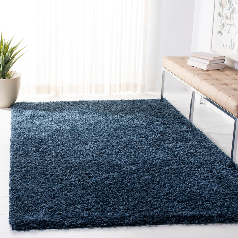 John-James Solid Colour Shag Area Rug, Rectangle 60 x 110cm