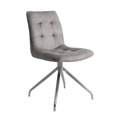 Ensemble de 2 chaises de salle à manger rembourrées Nyx Grey