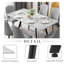 Table de salle à manger rectangulaire en faux marbre-80691185-84424028