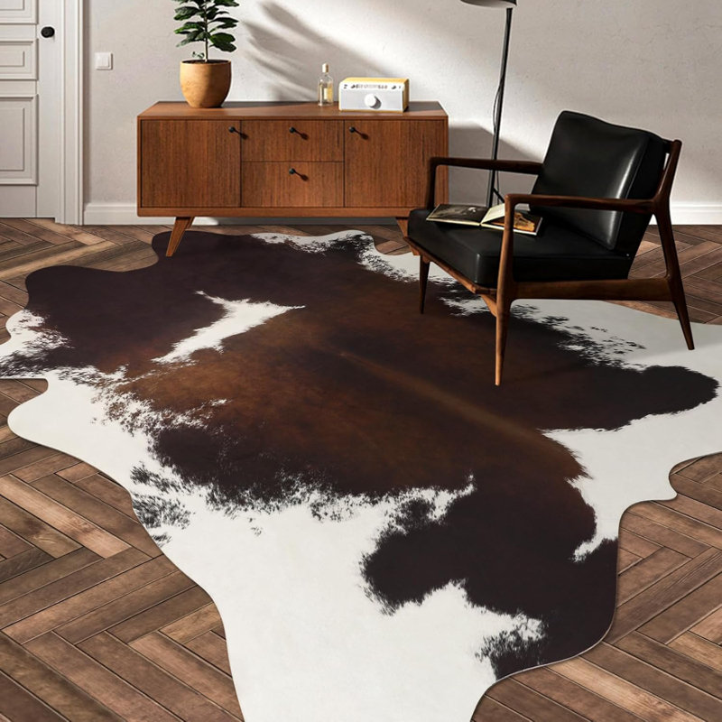 Striped Area Rug, Rectangle 140 x 158 cm