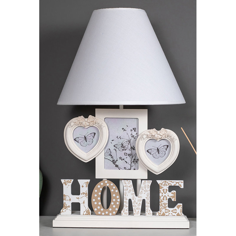 Lampe de table 20 po Gaitani, Brun, Blanc