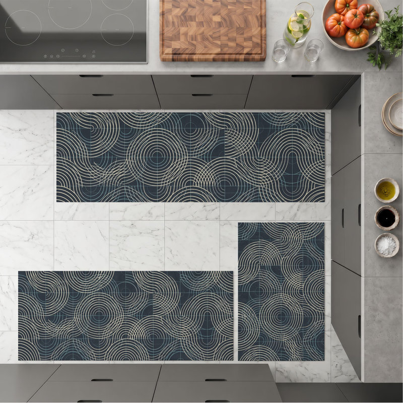Tapis de cuisine Swirling Waves