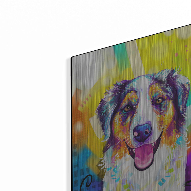 Luxe Pop Art «Pop Art Australian Shepherd 2» par Pop Art Australian Shepherd 2 par - on, L 12 po x H 16 po