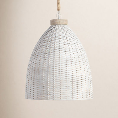 Olsen Single Light Rattan Dimmable Pendant