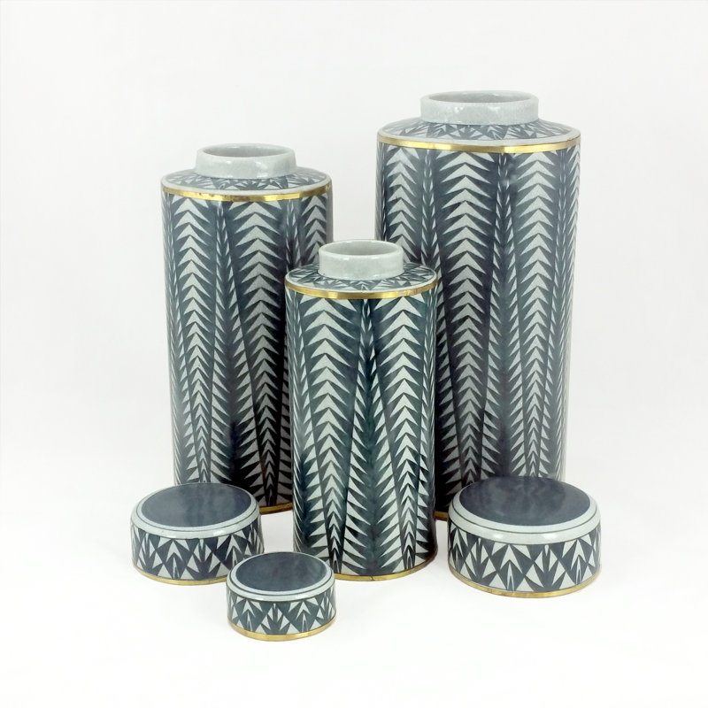 Porcelain China Canister - Set of 3