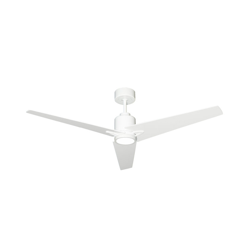 Kayella 52'' Ceiling Fan with LED Lights, Pure White with Pure White Blades