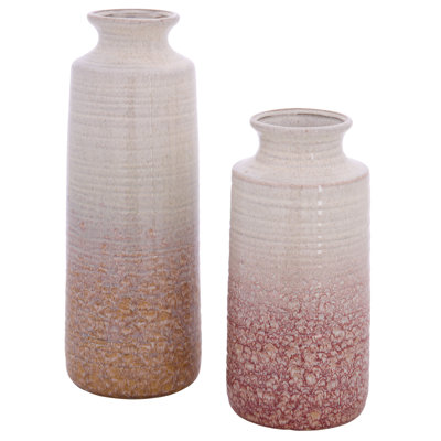 Luma Ombre Glazed  Vase Set2