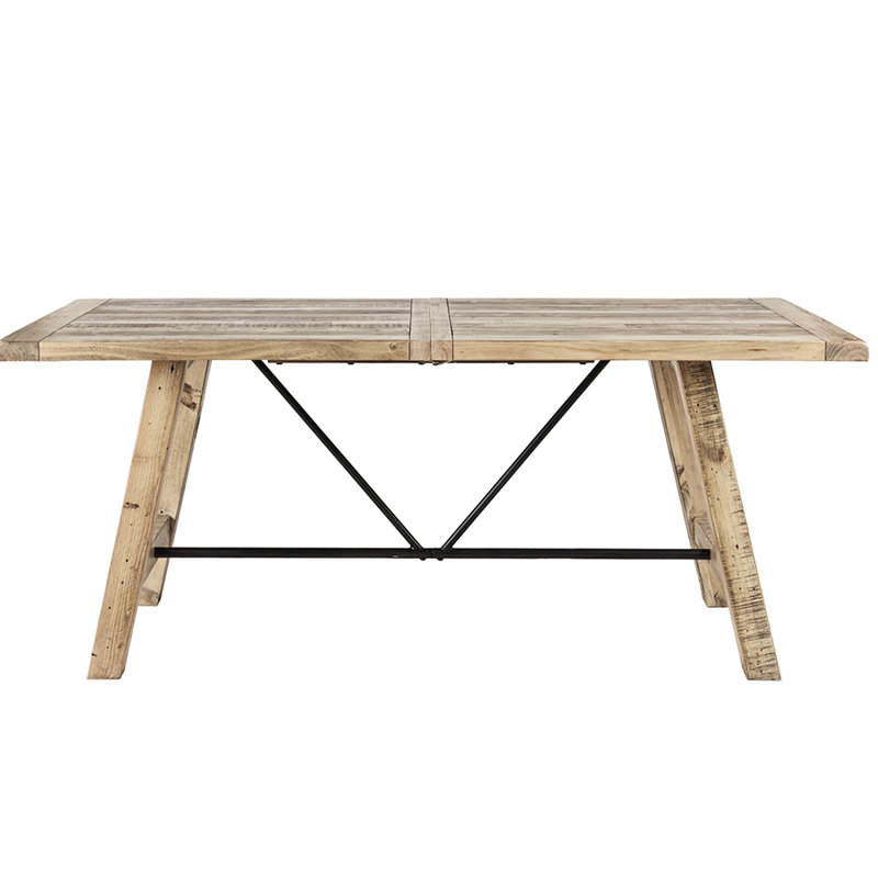 Table de salle à manger en bois massif Style 6 pièces pour 6 personnes