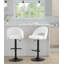 Tabouret ajustable avec pivot en métal et tissu crème avec repose-pieds rond en T - ensemble de 2-1235547280-1235547283