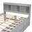 Grey Full Bed Featuring Storage Headboard And Underbed Case In With Long-Lasting Bookcase Options