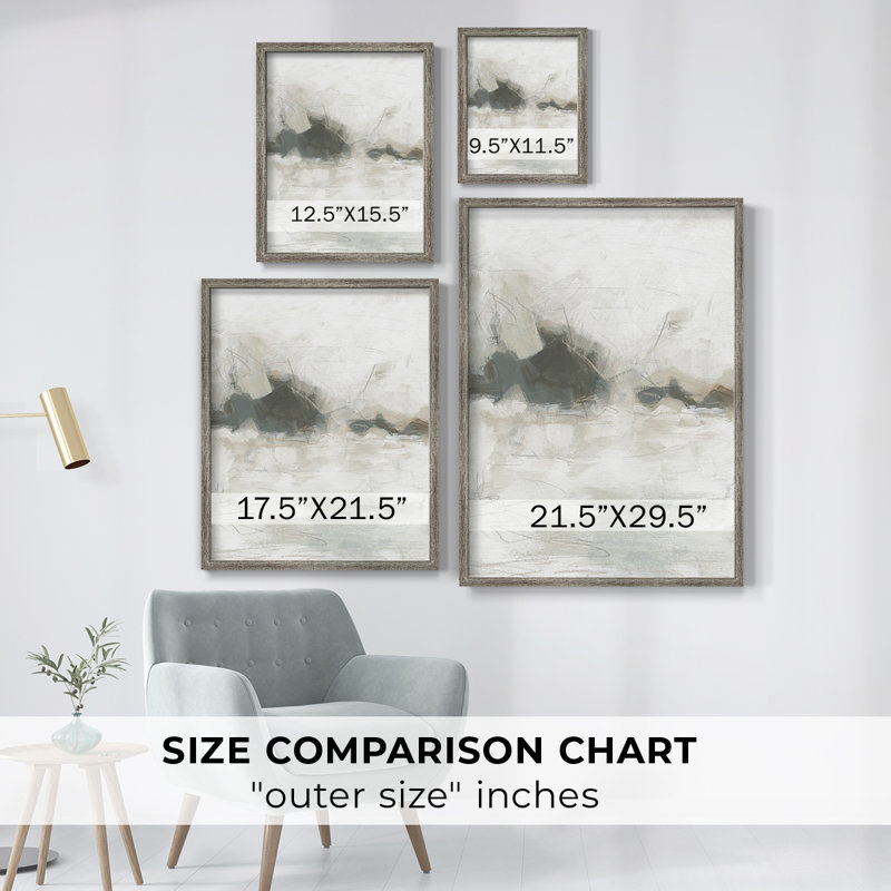 Horizon Break I Framed Print - Solid Wood, 15" H x 12" W