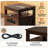 Gracie Oaks Nightstand With Charging, USB & AC Outlets, Rustic Narrow Nightstand With 2 Drawers, Bedside Table With Open Compartment For Living Room, Bedroom-917017439