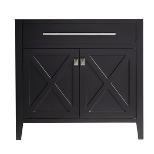 Base de meuble-lavabo simple 35,06 po seulement en gris