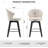 Wing Back Swivel Bar Stools Set Of 2 - 25 Inch Counter Height Adjustable Stools With Solid Wood Legs And Chenille Upholstery, Leveling Feet For Kitchen Island, Bar Stool-1574312249