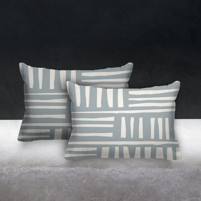 Pereto Abstract Lines Indoor/Outdoor Lumbar Pillow