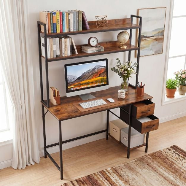 Metal Base Computer Desk