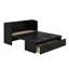 Grand lit escamotable avec port USB et tiroir-375595025
