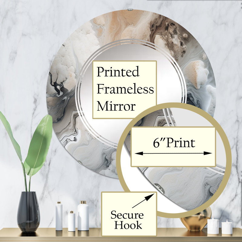 Miroir mural Brondby, 32 po x 32 po