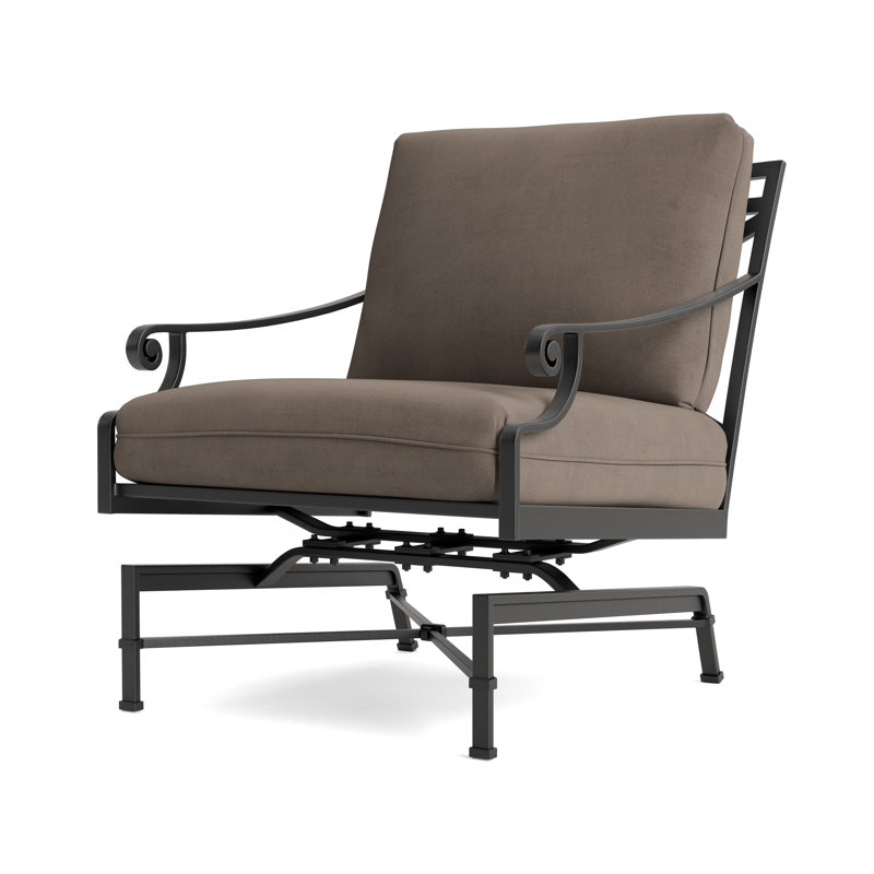 Venetian Outdoor Lounge Chair, Fusion Dove, Textured Pewter