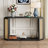 Narrow Console Table With Unique Irregular Top Design, Entryway Table With Open Shelf, Sofa Table For Living Room Hallway And Entrance-2111576364