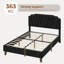 Upholstered Bed Frame with with Diamond Button-Tufted Headboard-332416921-332416920