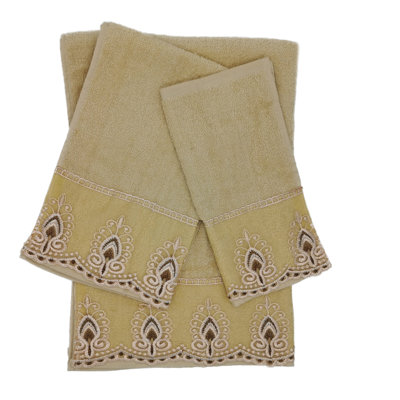 Ensemble de serviettes 100% coton 3 pièces Carli