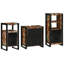 Bathroom Furniture Set With Shelf 3 Pcs Solid Mango Wood-555761817