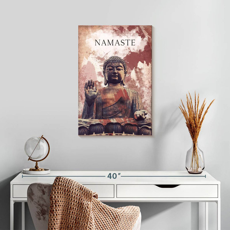 Statue de Bouddha Adella Namaste, H 24 po x l 16 po