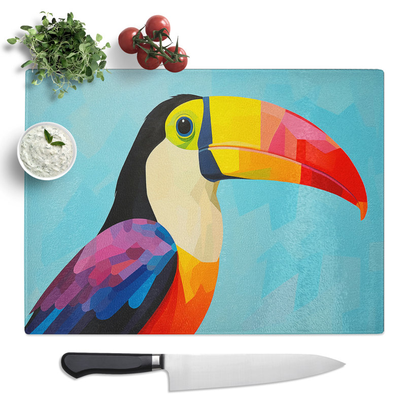 Toucan Minimalism  Glass Chopping Board