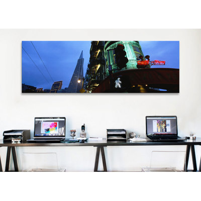 Low Angle View Of A Building, Sentinel Building, Transamerica Pyramid, San Francisco, California, USA #2 by Panoramic Images - Unframed Panoramic Print