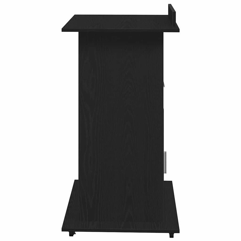 Lectern With Wheels & Drawer 55X55x107 Cm Engineered Wood, Black Oak