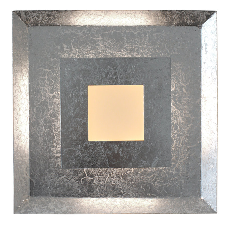 Lenzee LED Flush Mounted Sconce, Silver