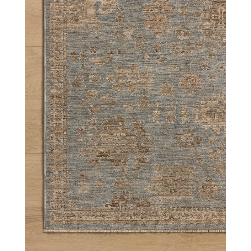Tapis ciel / naturel Bungalow Rose Wrobel, Rond 9 pi 3 po