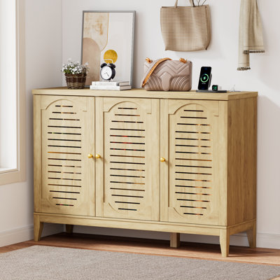 Modern Shoe Cabinet With Led Lighting And Adjustable Shelves