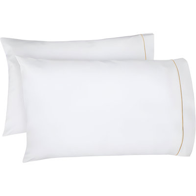 400TC Single Embroidery Cotton Sateen Pillowcases (Set Of 2)