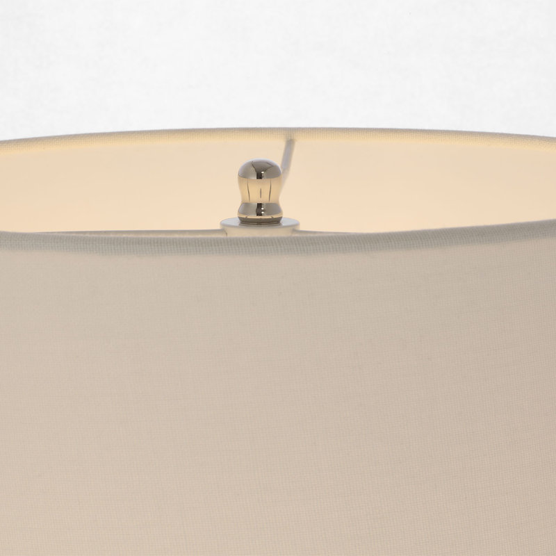 Thomas O'Brien Bryant 52" Adjustable Cordless Floor Lamp with Linen Shade, Polished Nickel