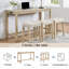 Ensemble de table de bar 4 pièces avec prise et 3 tabourets, table de salle à manger élégante et chaises-796825286