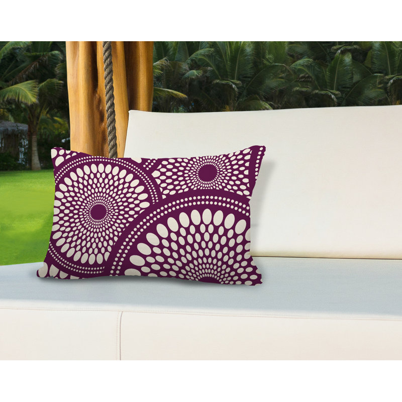 Housse et insert de coussin rectangulaire d'extérieur Penn, Violet