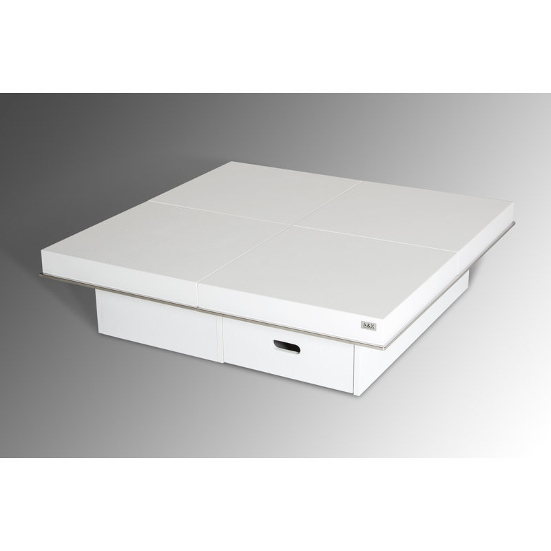 Table basse extensible Breta, blanc, H 12 po x L 47 po x l 47 po