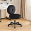 Upholstered Armless Task Office Chair, Ergonomic Height Adjustable Velvet Vanity Chair-108842729