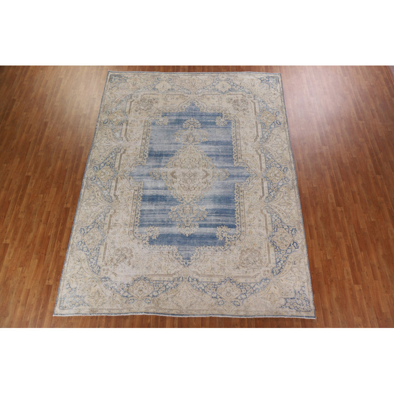 One-of-a-Kind 9'8" X 12'11" 1950s Wool Area Rug in