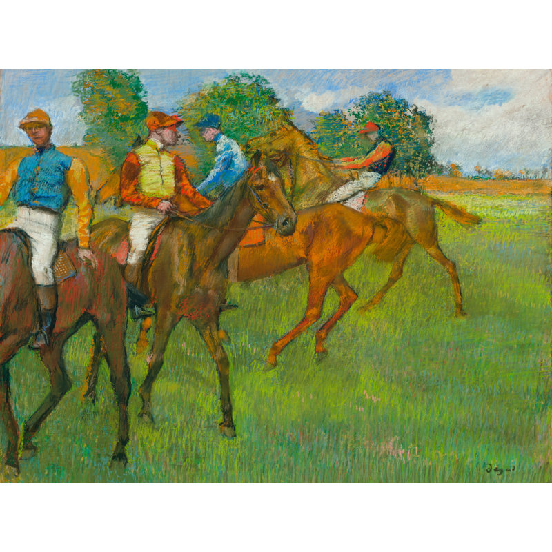 Tamiera Degas The Races I by Edgar Degas - Wrapped Canvas Print, 20 cm H x 30 cm W