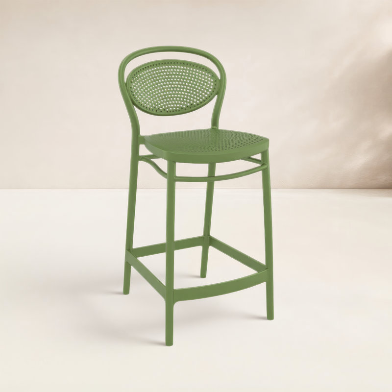 Tabouret de bar pour le patio Farrah, Marsala, Tabouret de bar (siège d'une hauteur de 29,5 po)