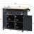 Kitchen Island With Power Outlet,Kitchen Storage Island With Drop Leaf And Rubber Wood,Open Storage And Wine Rack,5 Wheels,With Adjustable Storage For Home, Kitchen, And Dining Room