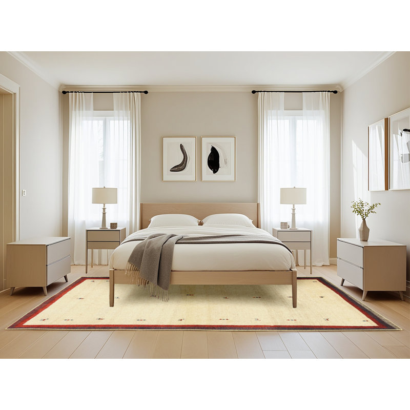 Tapis contemporain brun / beige, Rectangle 5 pi x 8 pi